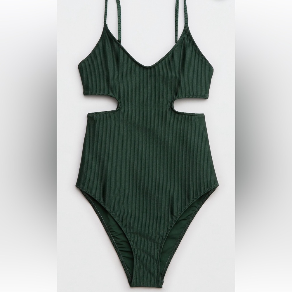 NWT - Aerie Ribbed Cutout Swim One Piece